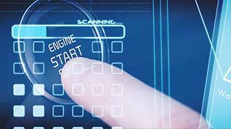 Digital graphics with start button being pushed by finger