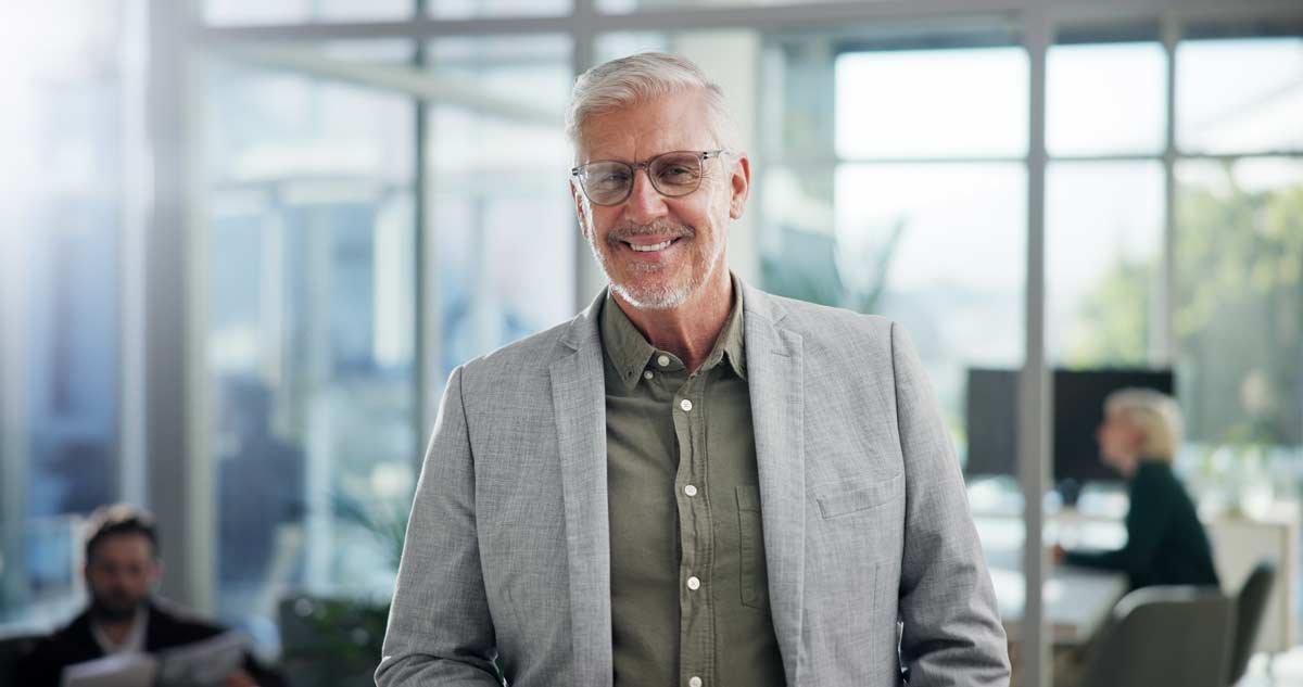 Mature male employee