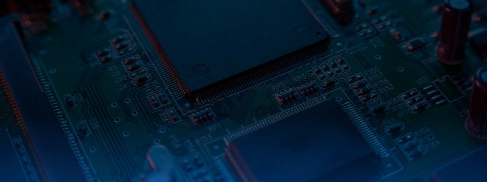 Abstract circuit board with a lot of micro chips