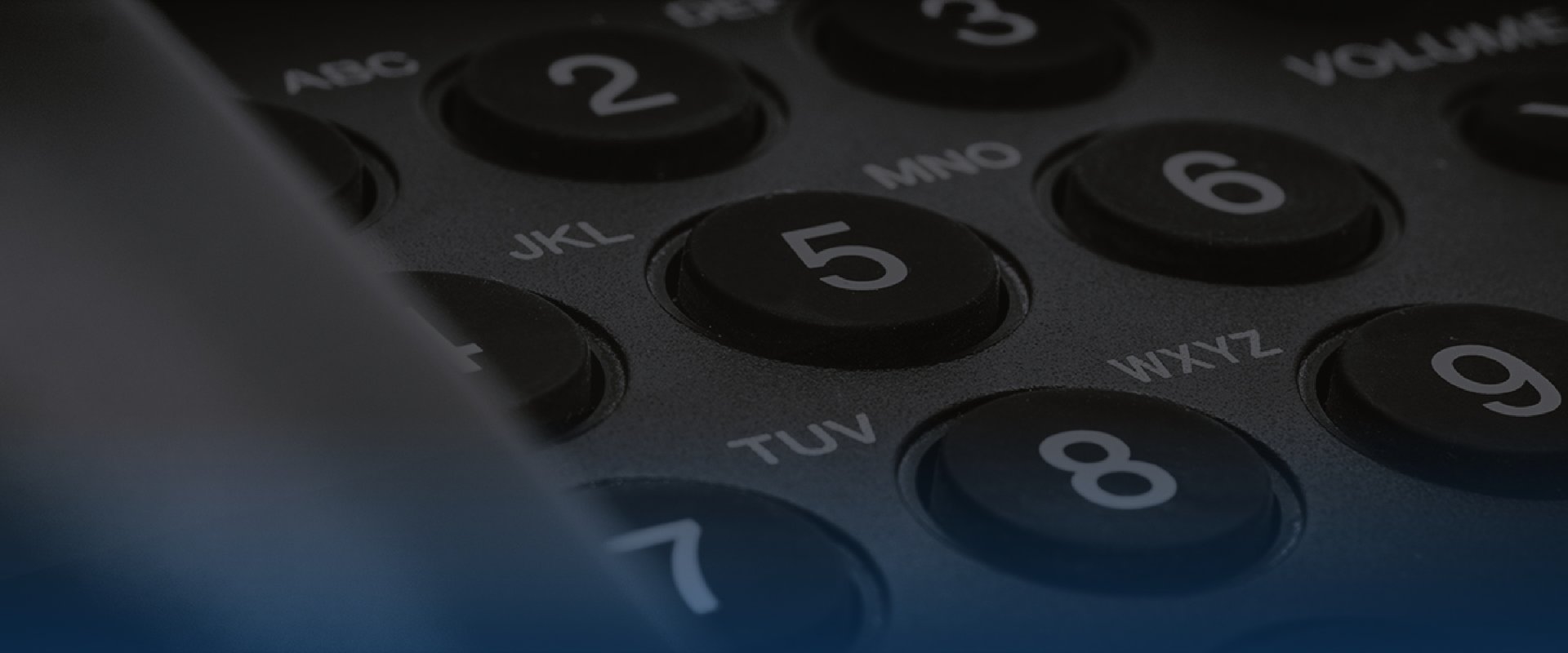 Close up a landline desk phone
